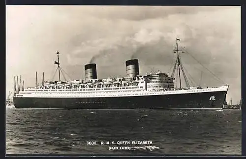 AK RMS Queen Elizabeth auf See