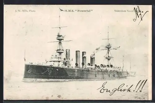 AK HMS Powerful auf See