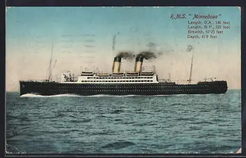 AK RMS Minnedosa in voller Fahrt