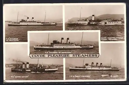 AK Passagierschiffe TS Duchesse of Hamilton TSS Saint Columba PS Jeanie Deans