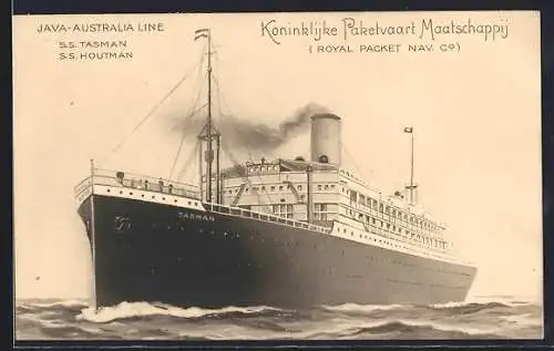 AK Passagierschiff S.S. Tasman in voller Fahrt
