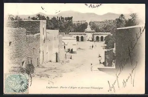 AK Laghouat, Porte d`Alger et Avenue Cassaigne