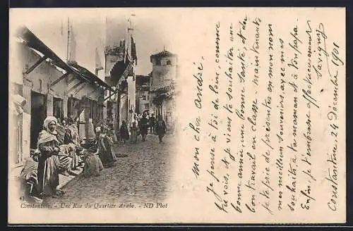 AK Constantine, Une Rue du Quartier Arabe