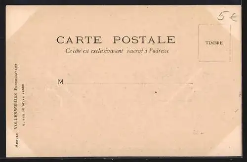 AK Alger, Place de la République, entrée de la rue Bab-Azoun