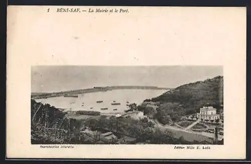 AK Béni-Saf, La Mairie et le Port