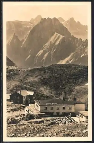 AK Edmund Probsthaus am Nebelhorn, Bergstation und Bergunterkunftshaus Höfatsblick