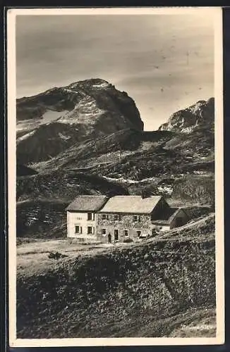 AK Tilisunahütte, Blick auf die Hütte vom Berghang aus