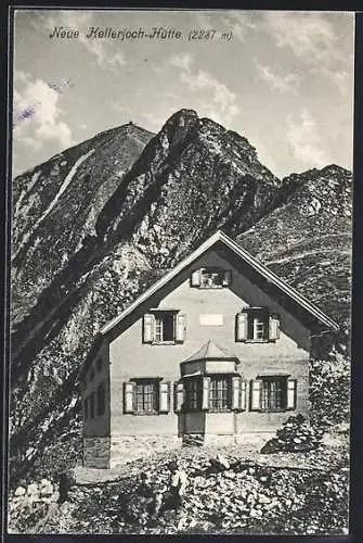 AK Neue Kellerjoch-Hütte, Berghütte mit Gipfeln