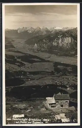 AK Patscherkofel-Schutzhaus, Weitblick mit Inntal und Zugspitze