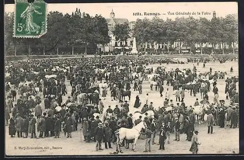 AK Rennes, Vue Générale de la Foire