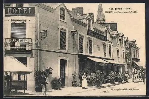 AK Janzé /I-et-V., HÔTEL du Commerce LACIRE