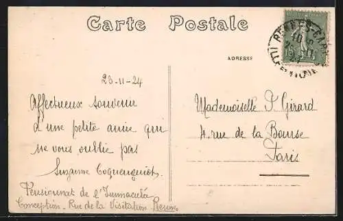 AK Rennes, Pensionnat de l`Immaculée-Conception