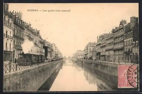 AK Rennes, Les quais, vue amont