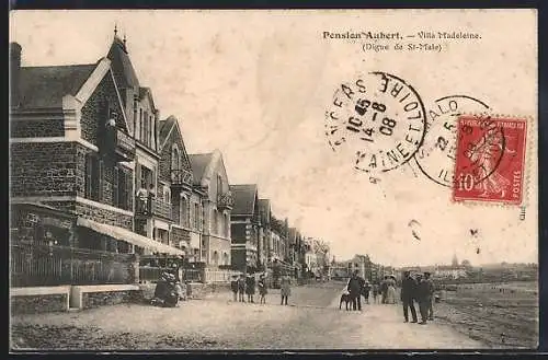 AK Saint-Malo, Pension Aubert, Villa Madeleine, Digue de St-Malo