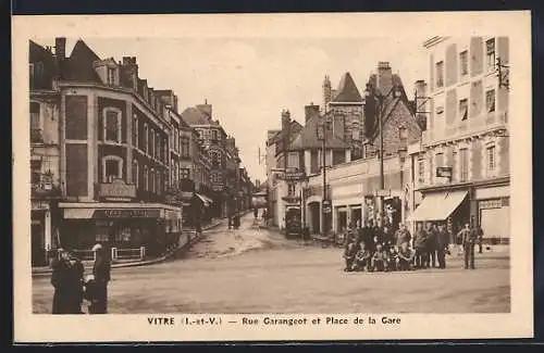 AK Vitré, Rue Garangeot et Place de la Gare