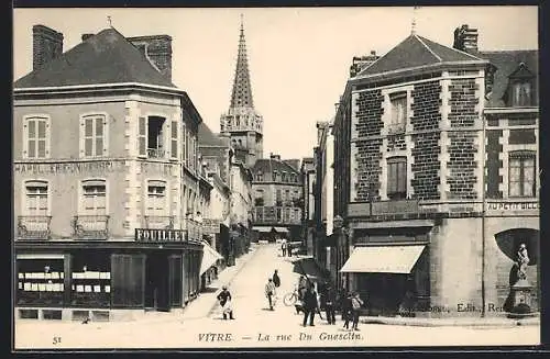 AK Vitré, La rue Du Guesclin