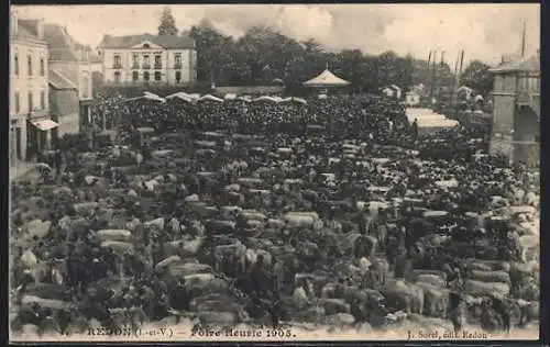 AK Redon, Foire fleurie 1905