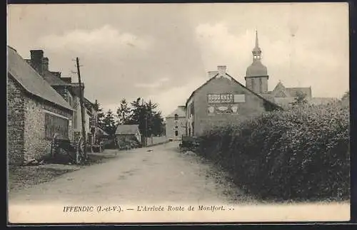 AK Iffendic /I.-et-V., L`Arrivée Route de Montfort
