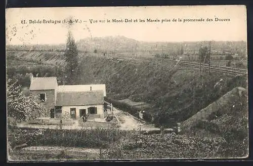 AK Dol-de-Bretagne /I.-et-V., Vue sur le Mont-Dol et les Marais prise de la promenade des Douves