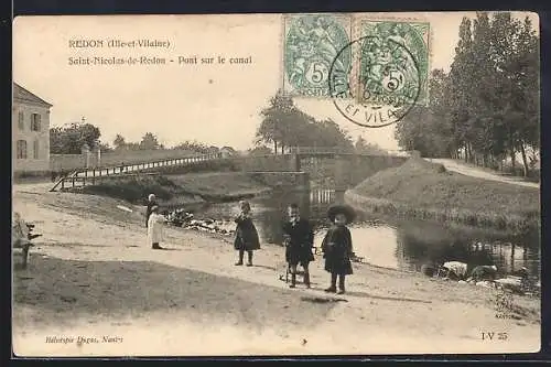 AK Redon, Ille-et-Vilaine, Saint-Nicolas-de-Redon, Pont sur le canal