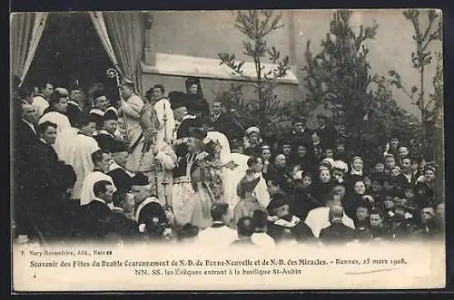 AK Rennes, Souvenir des Fêtes du Double Couronnement de N.D. de Bonne-Nouvelle et de N.D. des Miracles