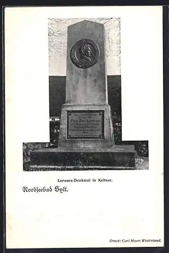 AK Keitum /Sylt, Lornsen-Denkmal
