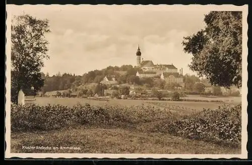 AK Andechs am Ammersee, Ortsansicht über Weiden