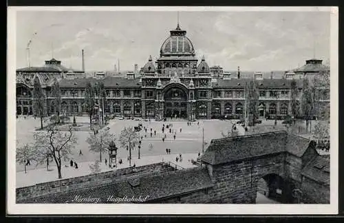 AK Nürnberg, Fassade des Hauptbahnhof