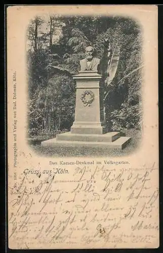 AK Köln-Neustadt, Kaesen-Denkmal im Volksgarten