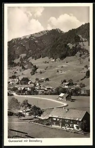 AK Gunzesried, Ortsansicht mit Steineberg