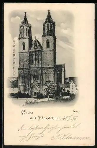 AK Magdeburg, Ansicht vom Dom