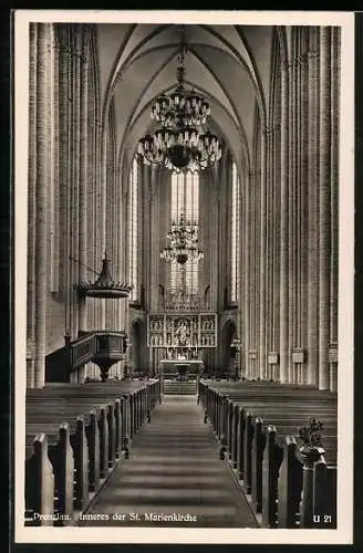 AK Prenzlau, Inneres der St. Marienkirche