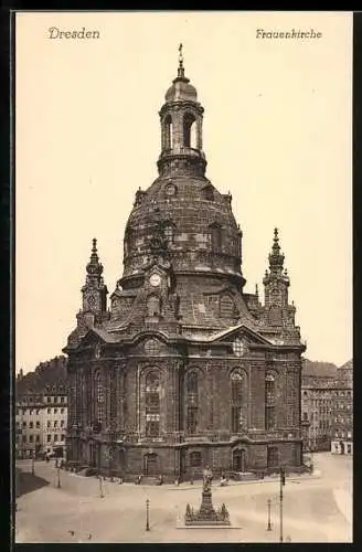 AK Dresden, Frauenkirche mit Vorplatz