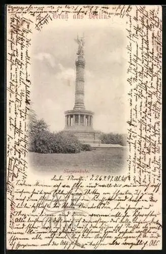 AK Berlin-Tiergarten, Ansicht auf Siegessäule