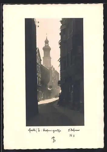 AK Bad Hall, Strassenpartie in der Rosengasse
