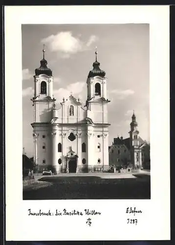 Foto-AK Adalbert Defner: Innsbruck, Die Basilika Wilten