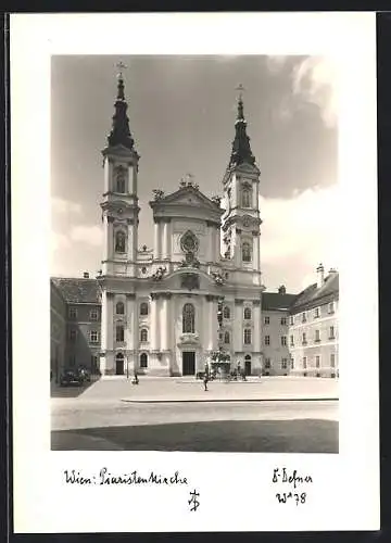 Foto-AK Adalbert Defner: Wien, Piaristenkirche