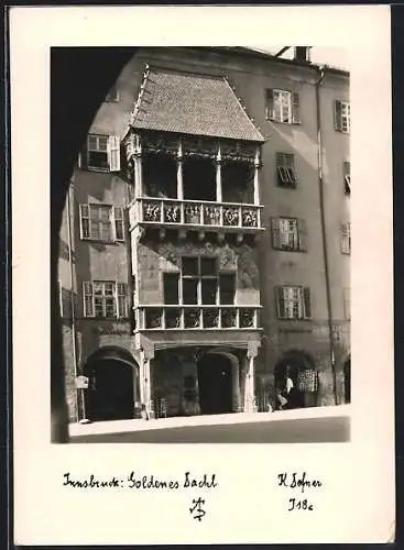 Foto-AK Adalbert Defner: Innsbruck, Goldenes Dachl