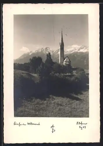 Foto-AK Adalbert Defner: Albrecht, Motiv der Kirche