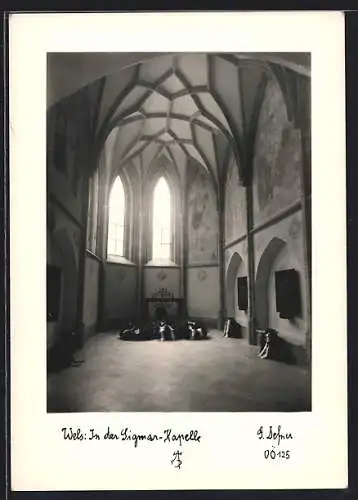 Foto-AK Adalbert Defner: Wels, Innenansicht der Sigmar-Kapelle