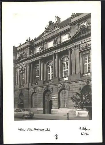 Foto-AK Adalbert Defner: Wien, Alte Universität