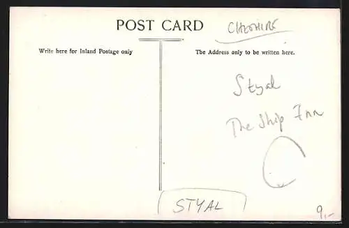 Foto-AK Styal, Old Ship Inn