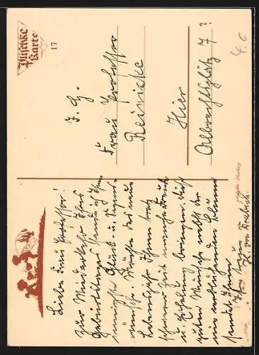 Künstler-AK Georg Plischke: Elfe mit Blumen und Kerze