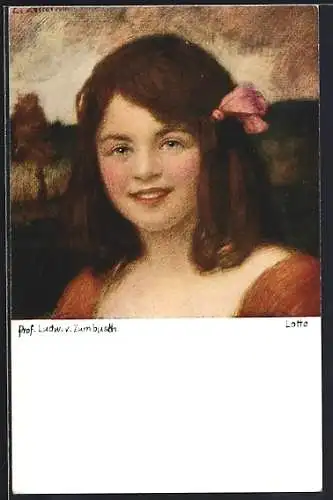 Künstler-AK Ludwig von Zumbusch: Lotte, Mädchenbildnis
