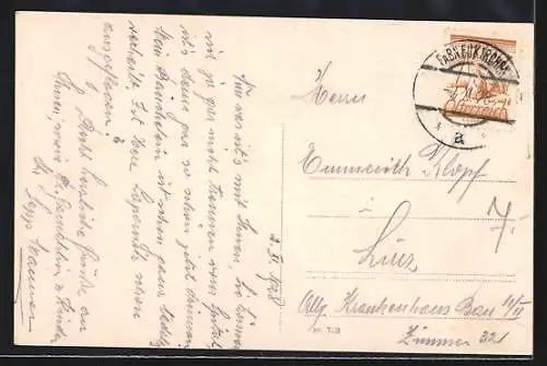 AK Pabneukirchen /O. Ö., Strassenpartie mit Kirche