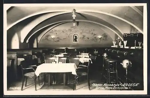 AK Graz, Innenansicht von Othmar Krombholz`s Bodega Hans-Sachsgasse 1