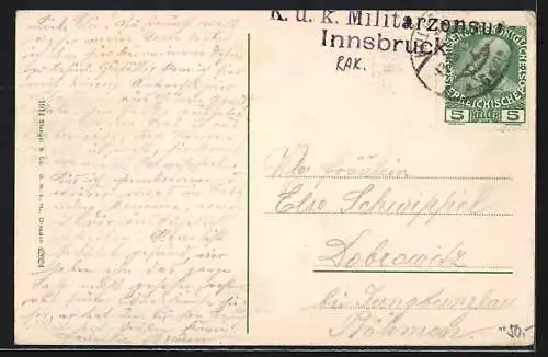 AK Hall, Strasse mit Stadtkaserne