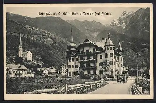 AK Oetz im Oetztal, Hotel u. Pension Drei Mohren