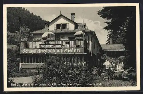 AK St. Leonhard / Lavanttal, Gasthaus Schwefelbad