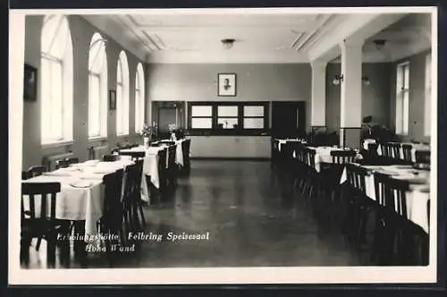 AK Felbring, Erholungshütte, Restaurant Hohe Wand, Speisesaal, Innenansicht